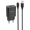 Сетевое зарядное Borofone BA20A Lightning (черный)