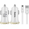 Автомобильное зарядное Hoco Z1 microUSB (белый)